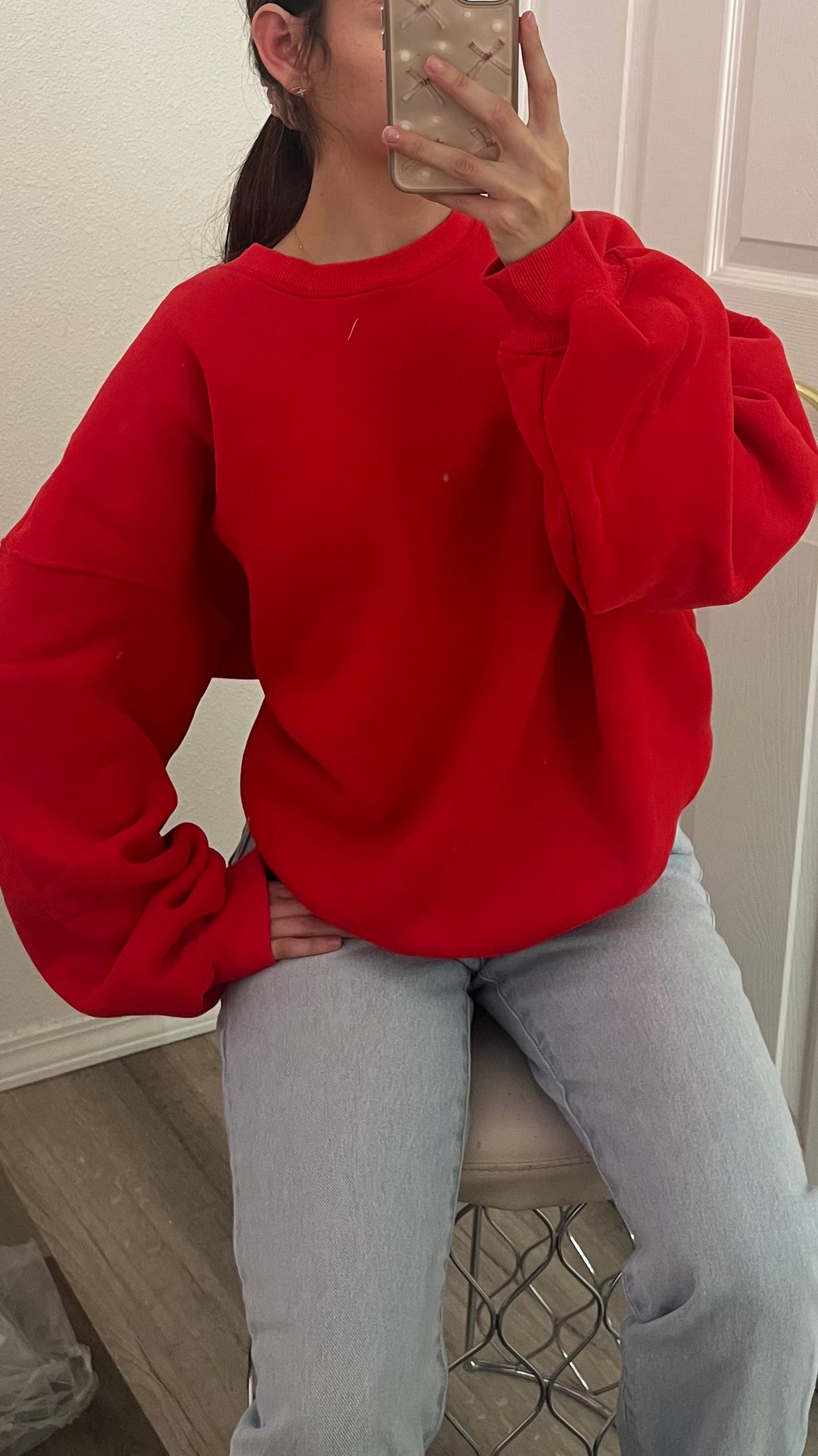 Dreamy crewneck - cherry red
