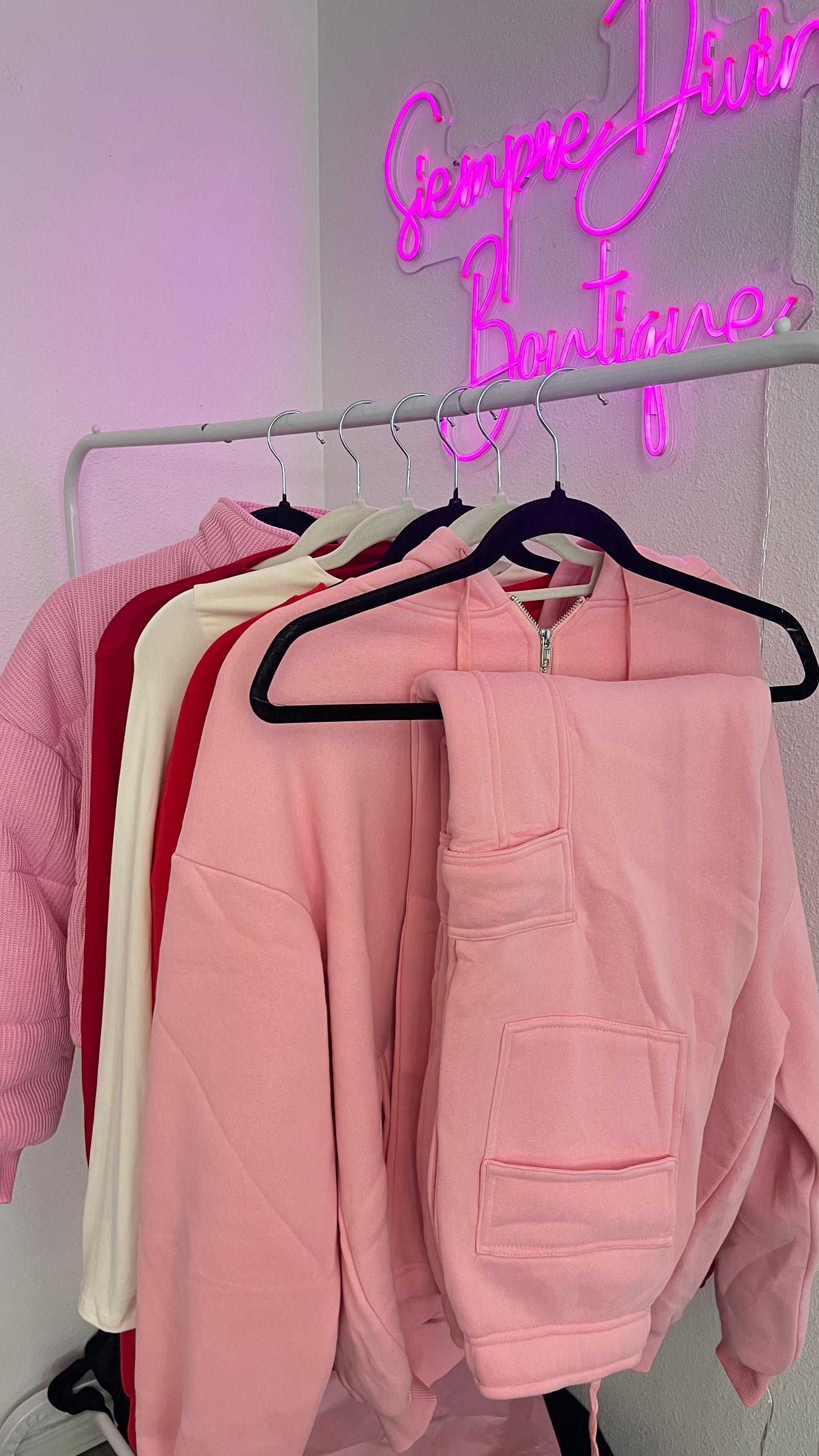 Oversized Zip up - blush pink