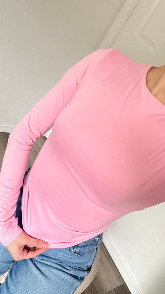 Basic Long sleeve - blush pink