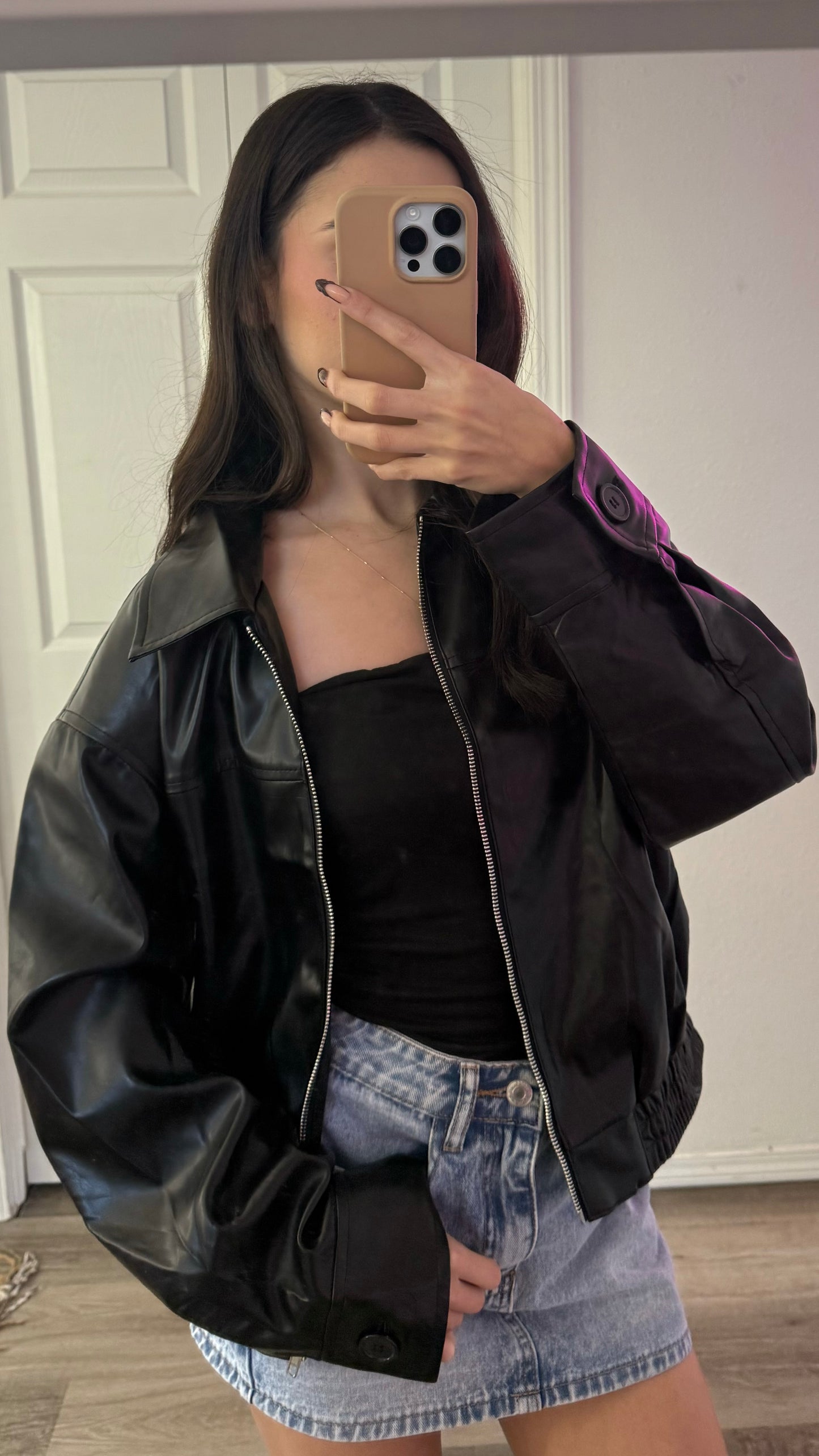 Faux Leather Jacket