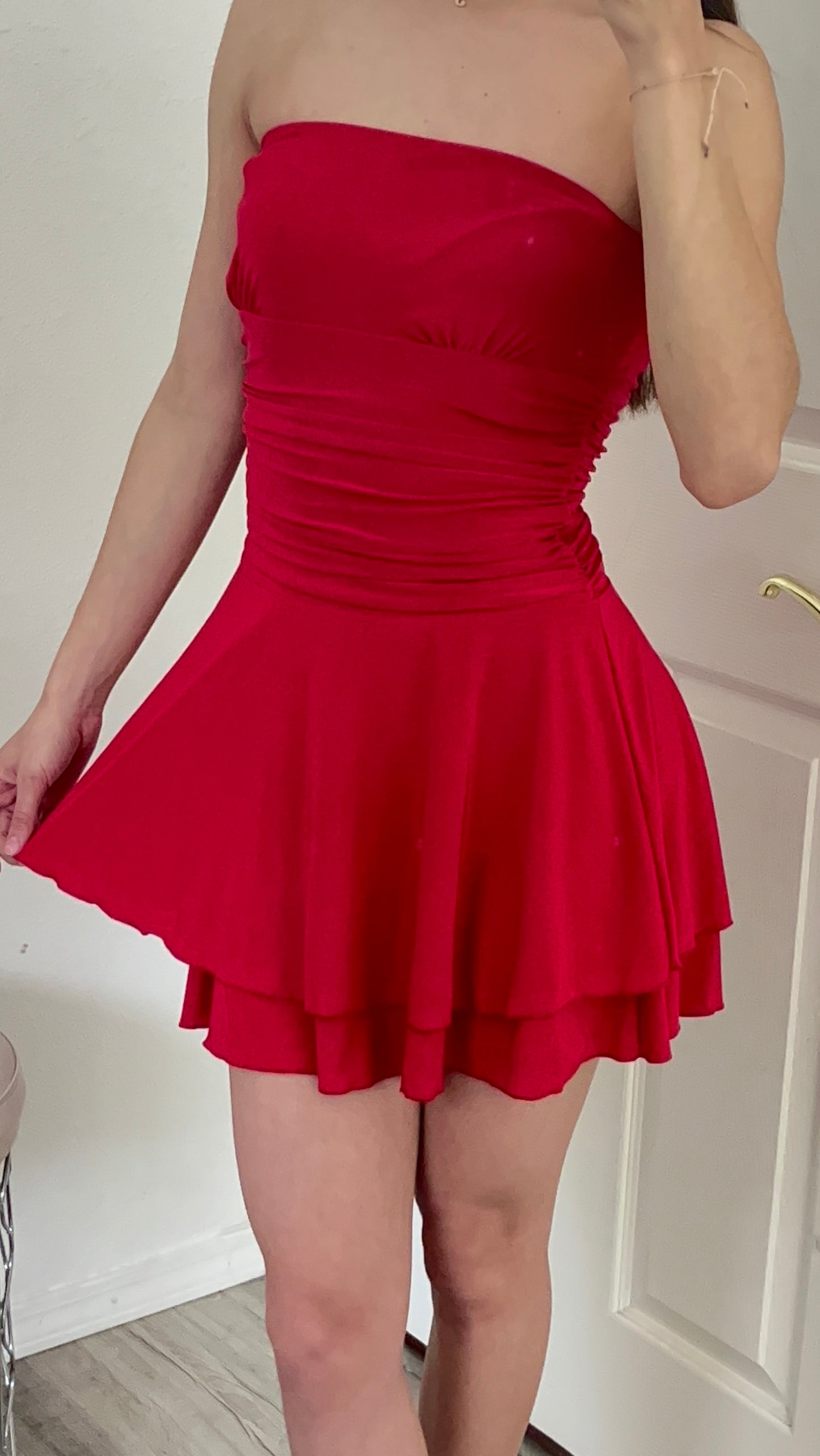 Coqueta Mini Dress - red