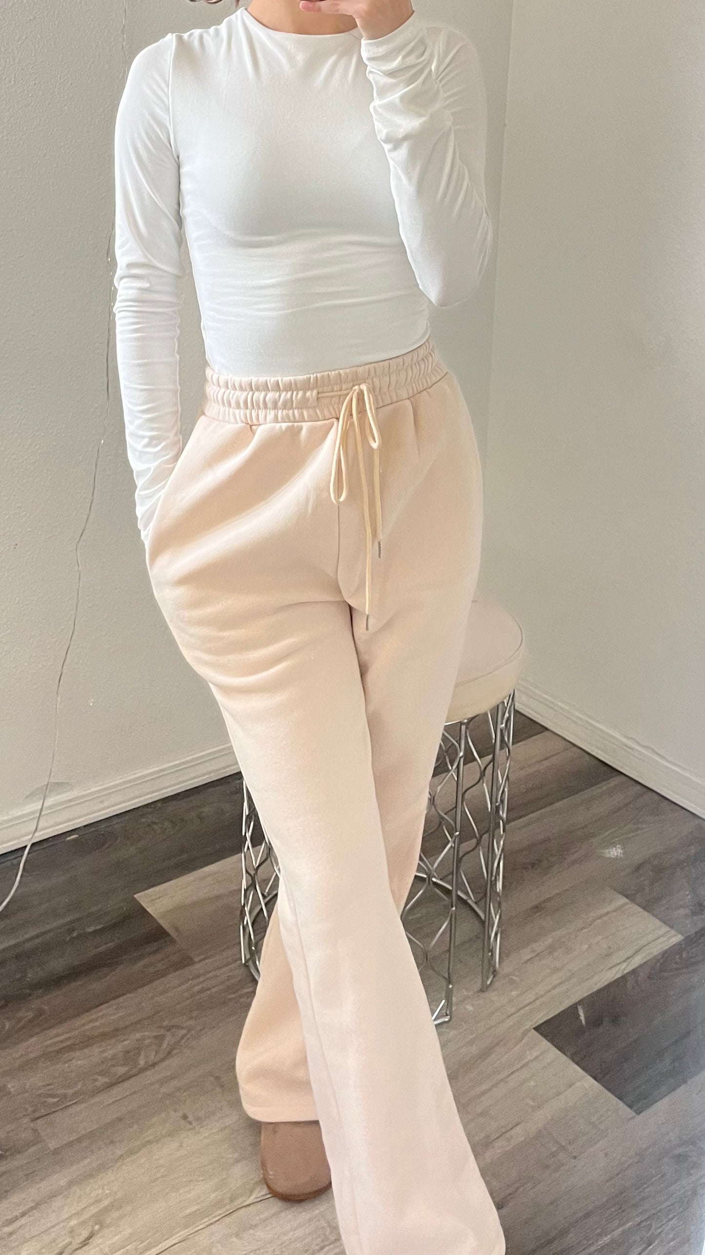 Cozy Flare Pants- ivory