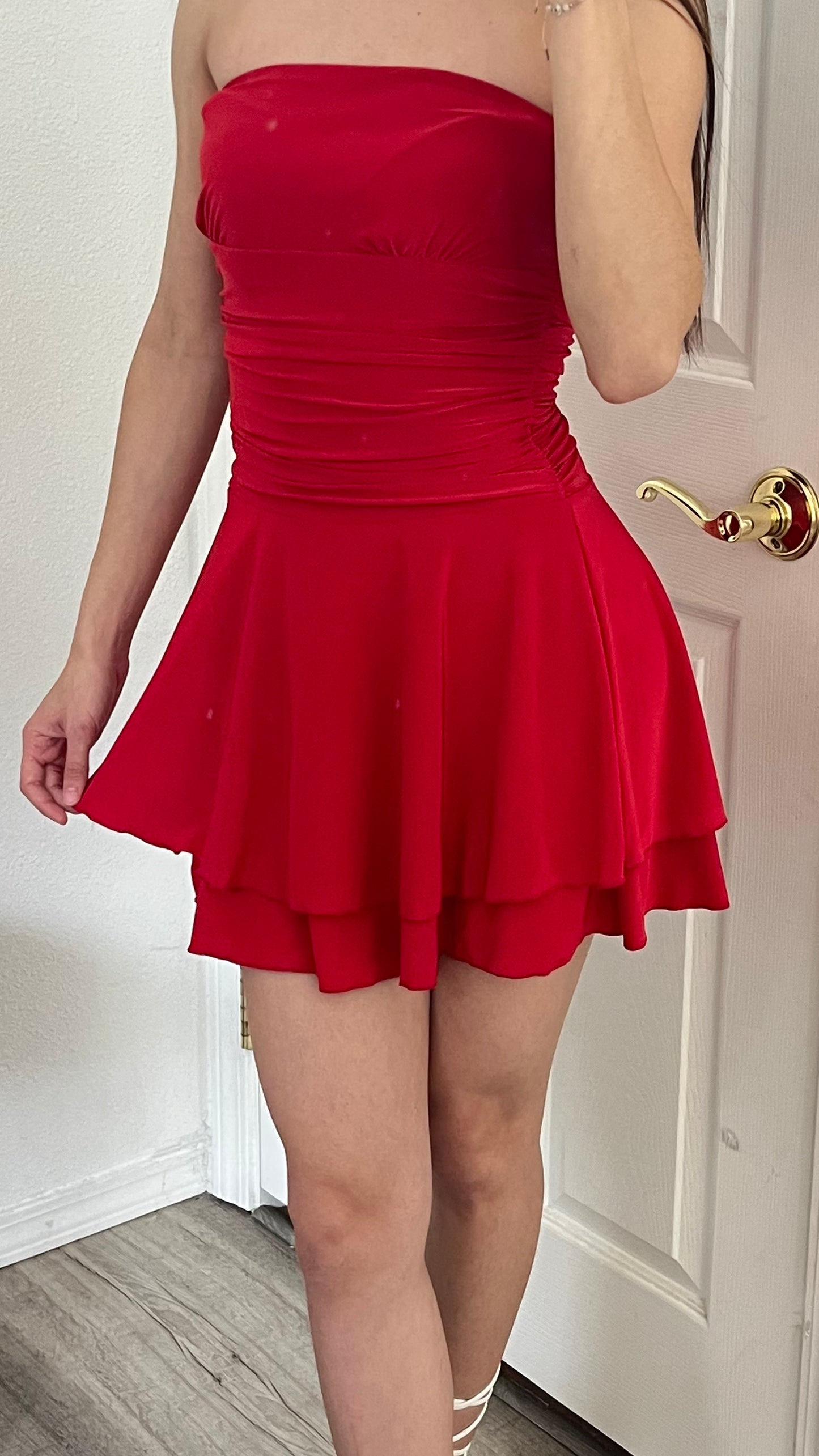 Coqueta Mini Dress - red