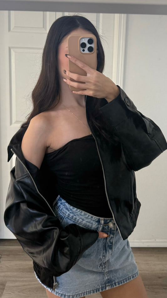 Faux Leather Jacket