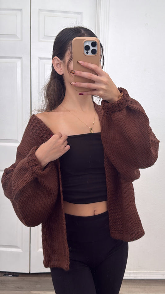 Chocolate Knit cardigan