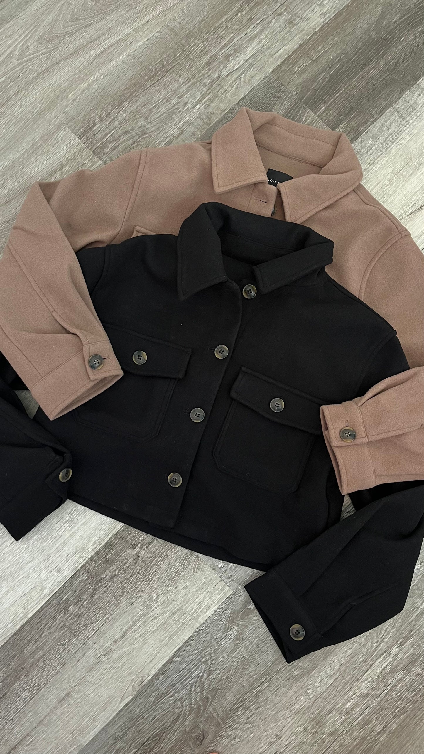 Fall Cropped Jacket- brown