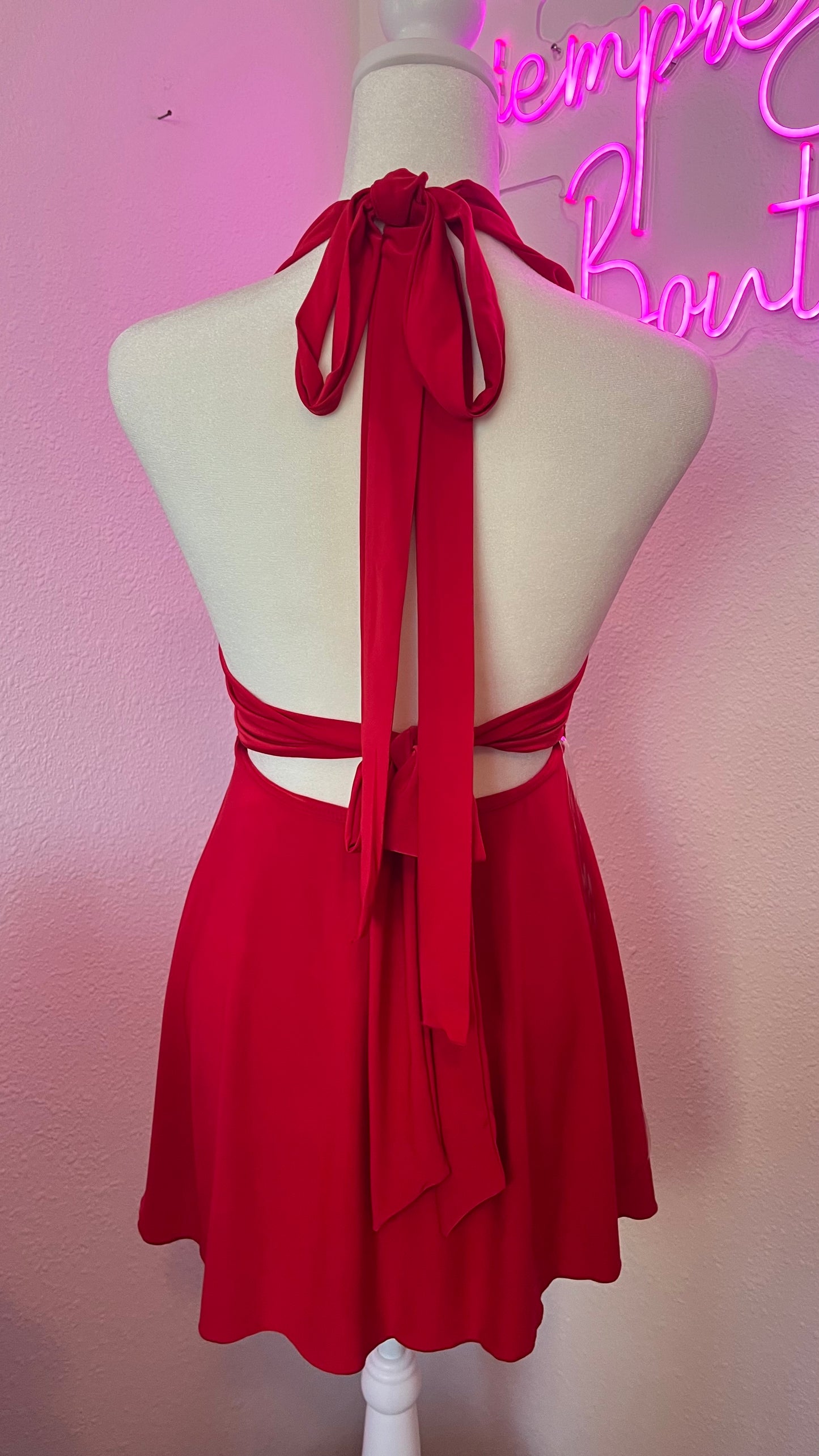 Bella Mini dress - red